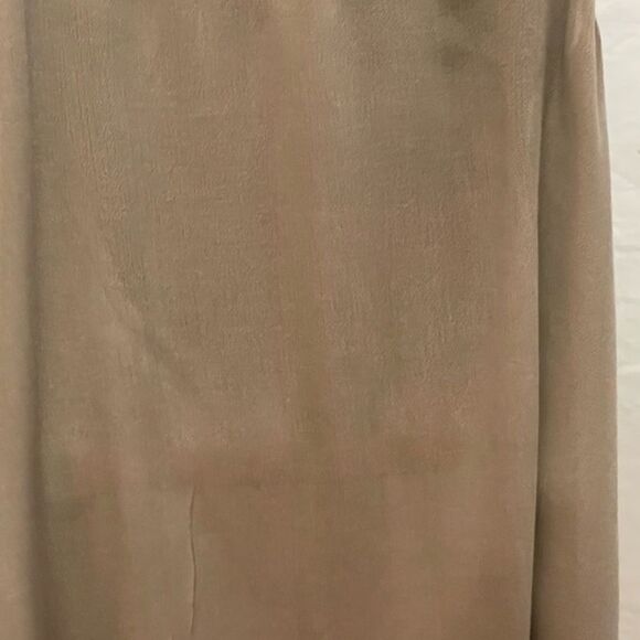 Vintage Small Mudd taupe tan sleeveless solid crochet yolk top tank top shirt - Picture 6 of 10